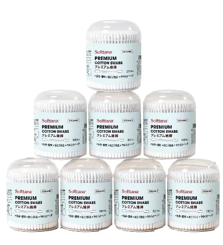 Tăm Bông SoftTana Người Lớn Lốc 6 Hủ